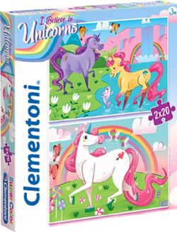 CLEMENTONI CASSE-TÊTE 2X20 PIÈCES - LICORNE